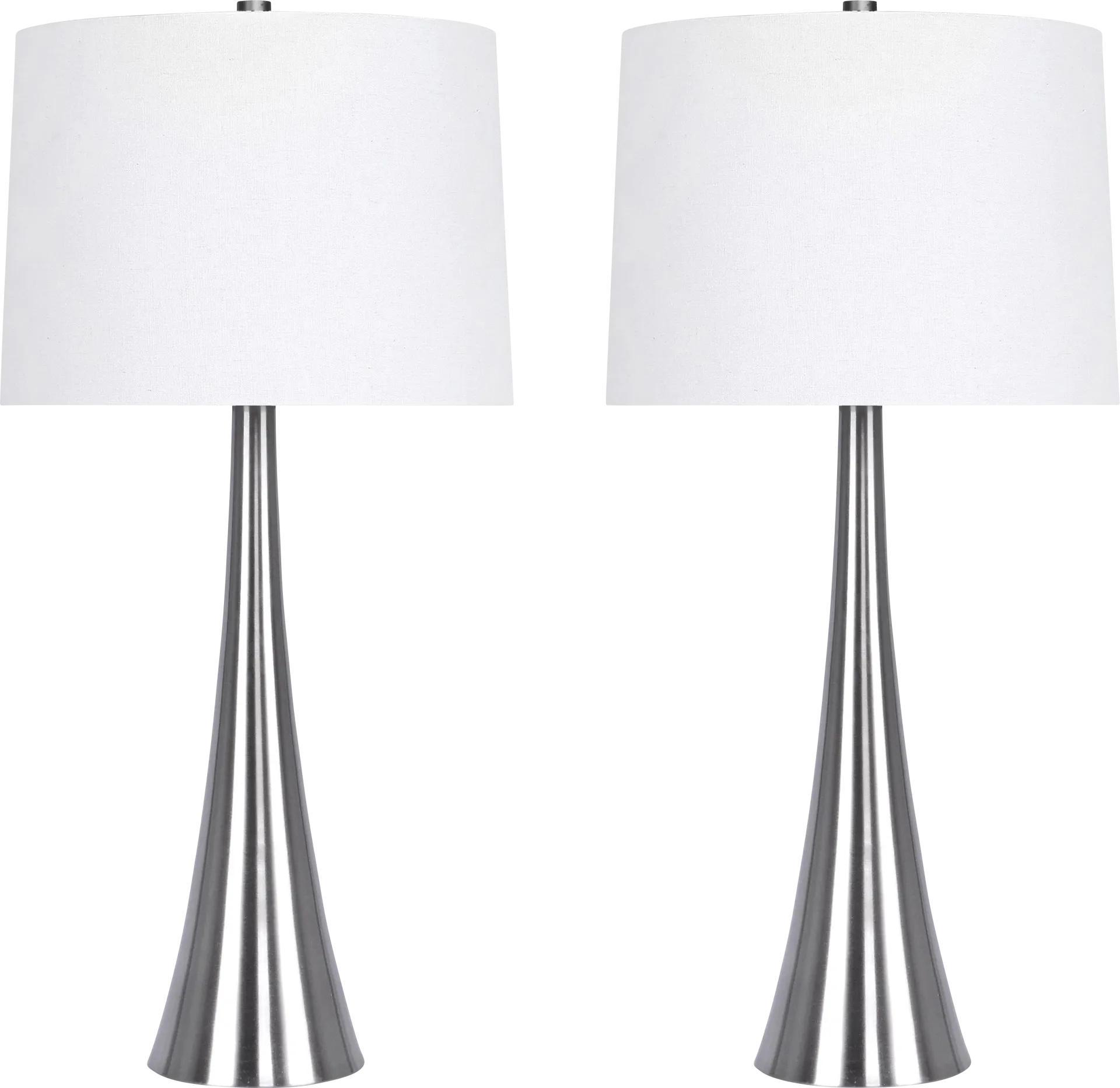 Frantz Street Silver Table Lamps, Set of 2 - Image 1