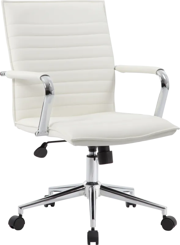 Bergdale White Office Chair