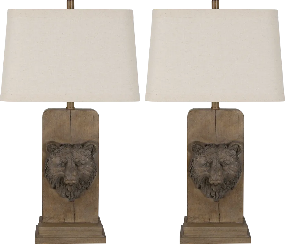 Keim Cove Brown Table Lamps, Set of 2