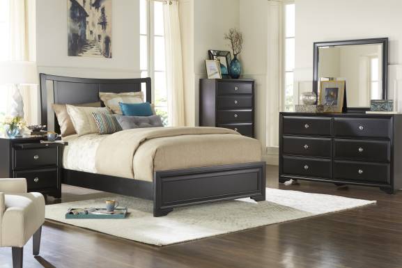 Belcourt Black 3 Pc Queen Sleigh Bed