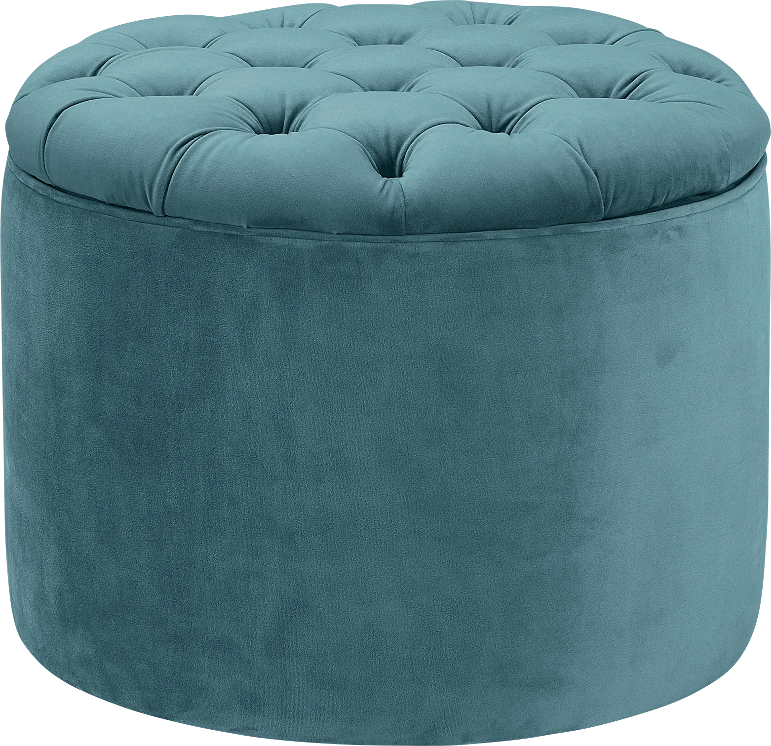 Candellar Blue Storage Ottoman - Image 1
