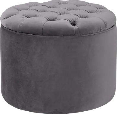 Candellar Gray Storage Ottoman