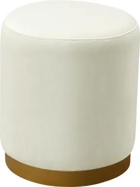 Talia Ren Cream Ottoman