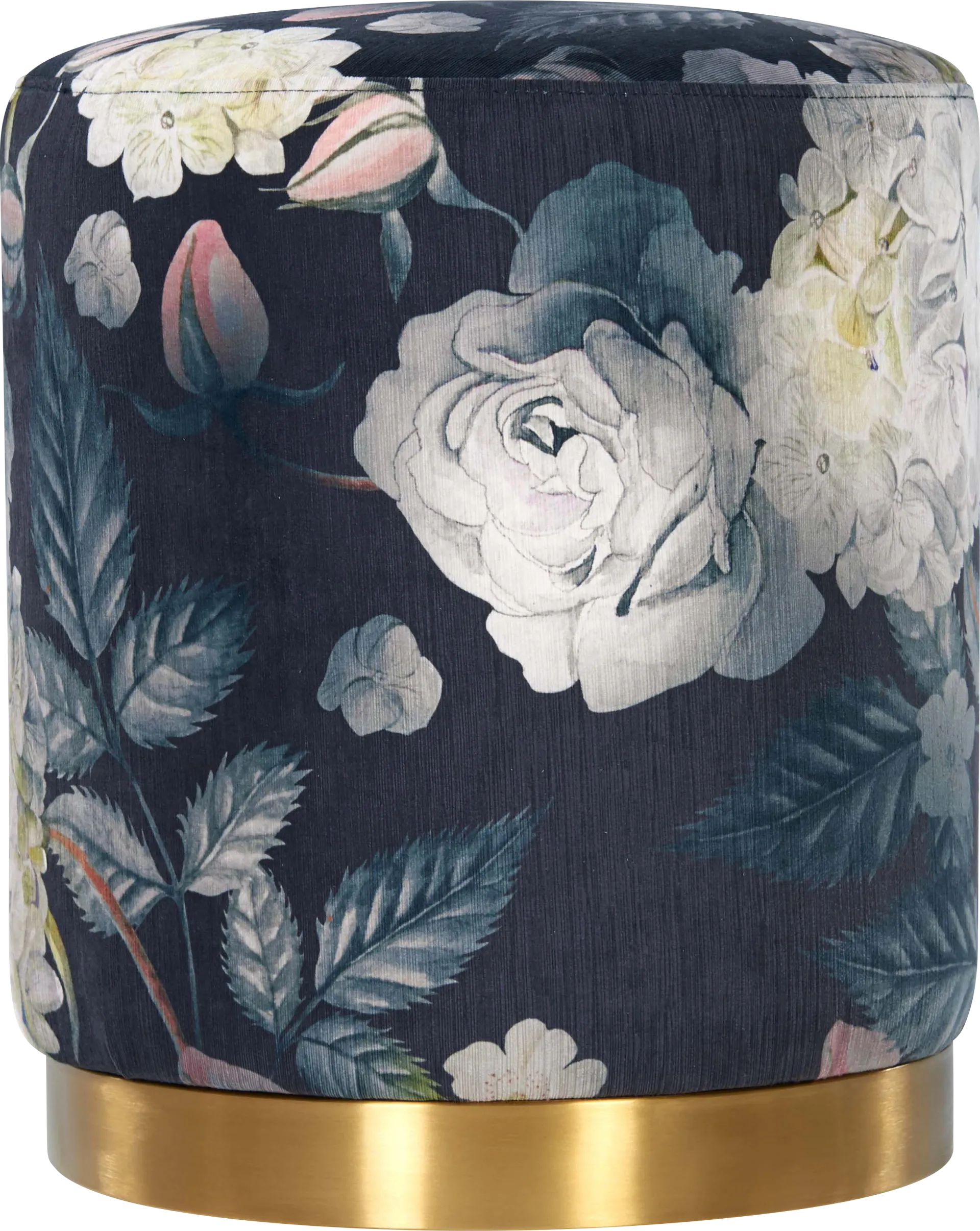 Talia Ren Navy Ottoman - Image 1