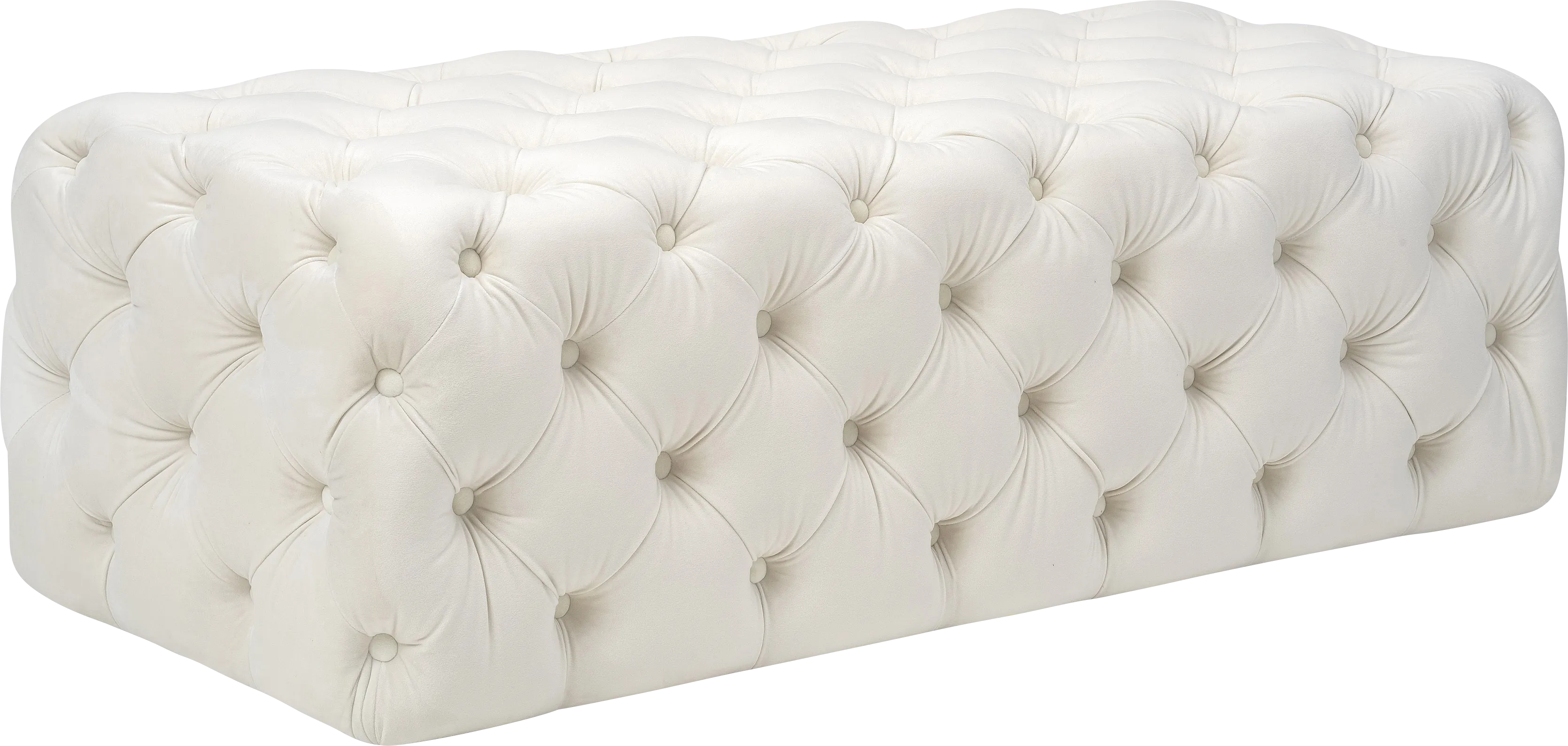 Layla Quinn Cream Ottoman - Thumbnail - Image 1