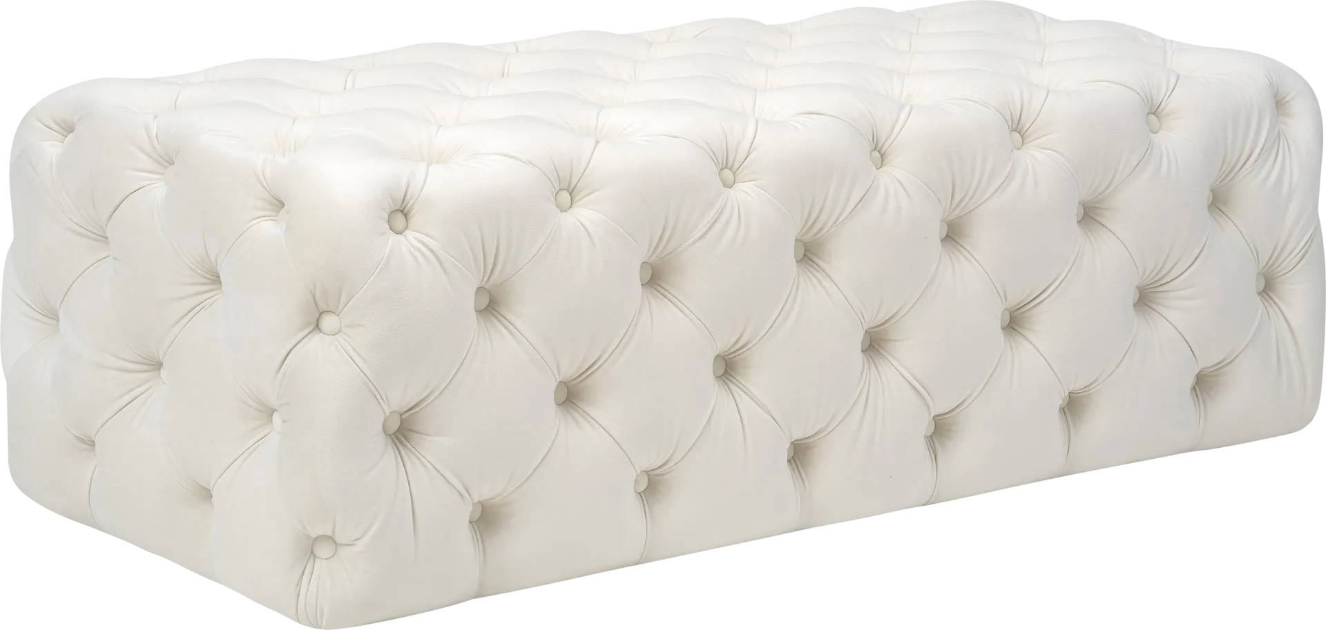 Layla Quinn Cream Ottoman - Image 1