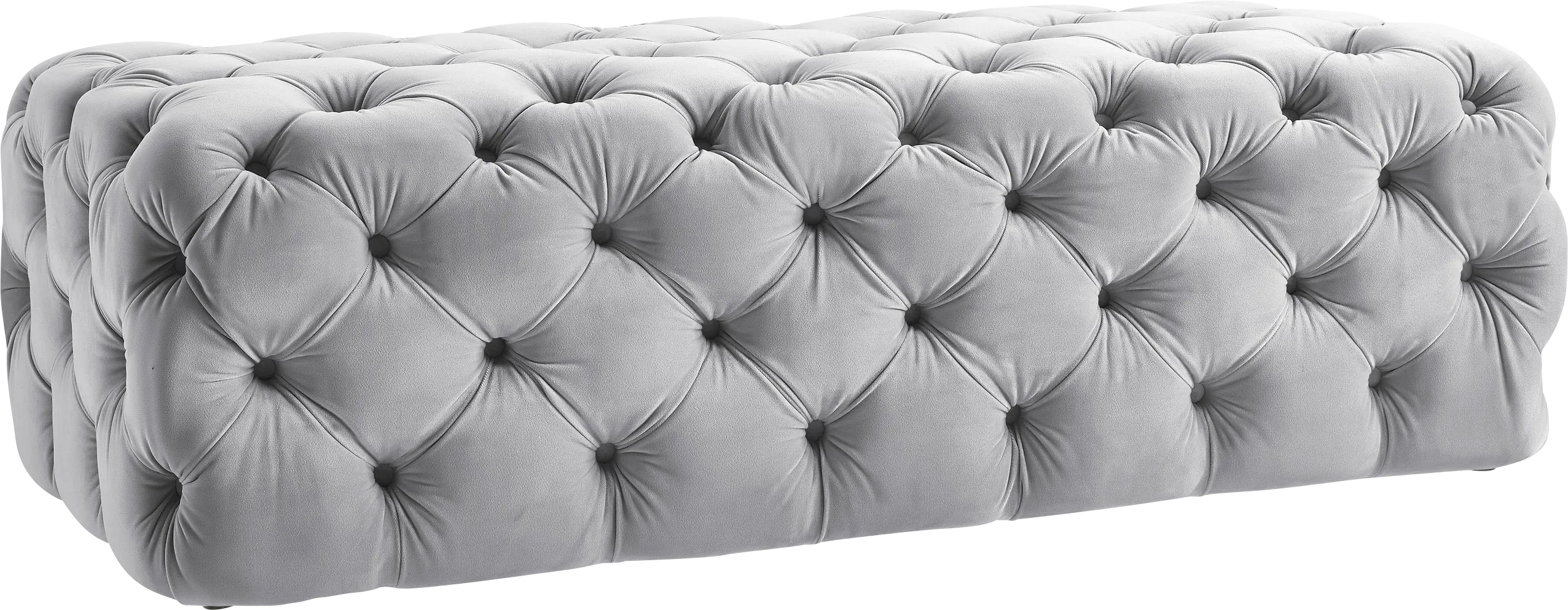 Layla Quinn Gray Ottoman - Thumbnail - Image 1