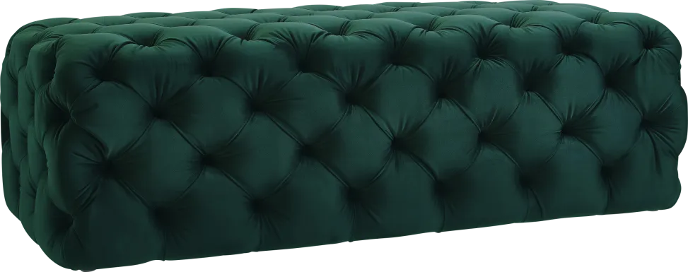 Layla Quinn Green Ottoman