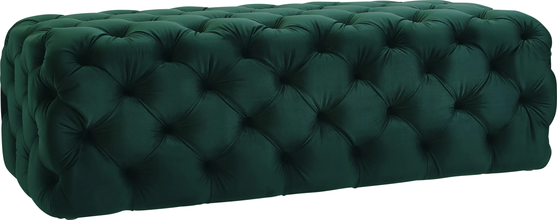 Layla Quinn Green Ottoman - Image 1