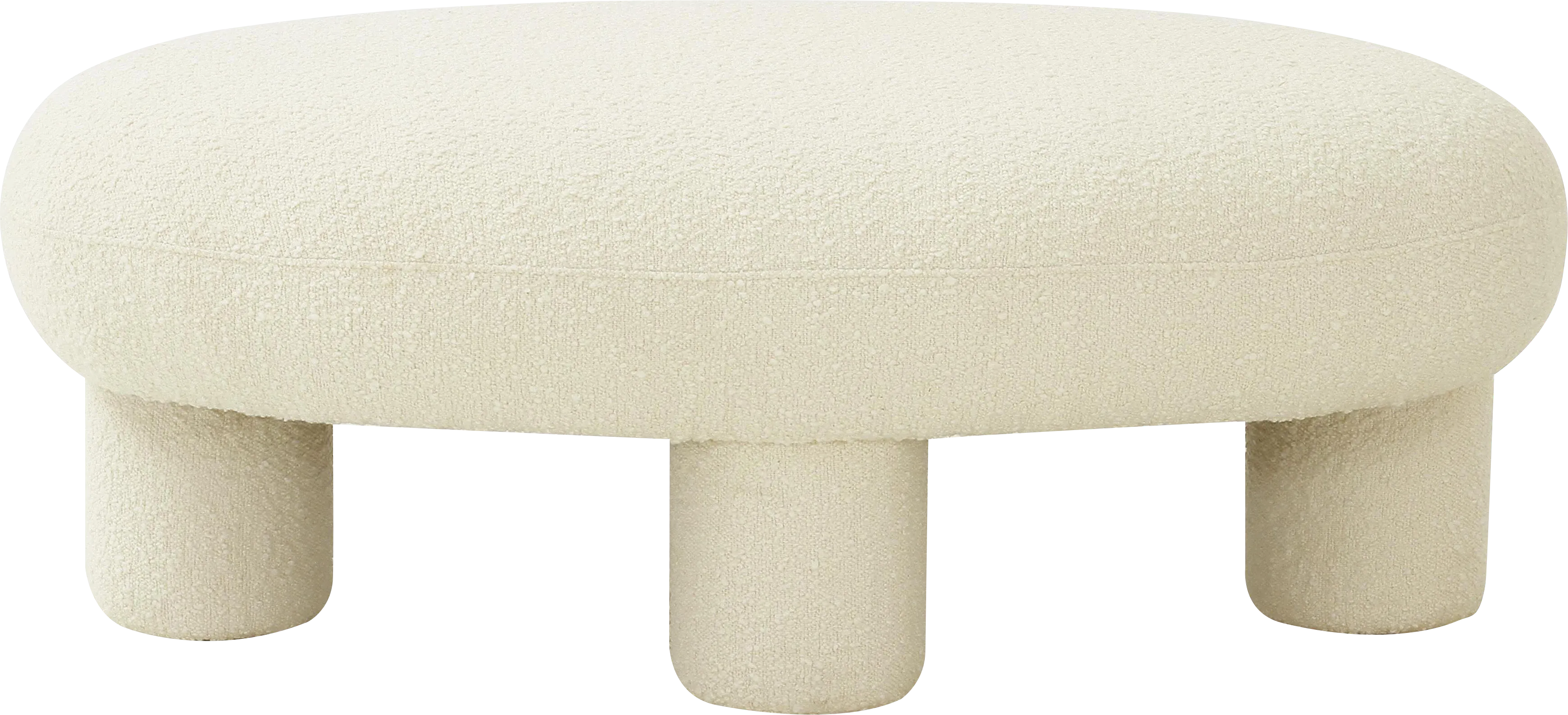 Delaina Cream Ottoman