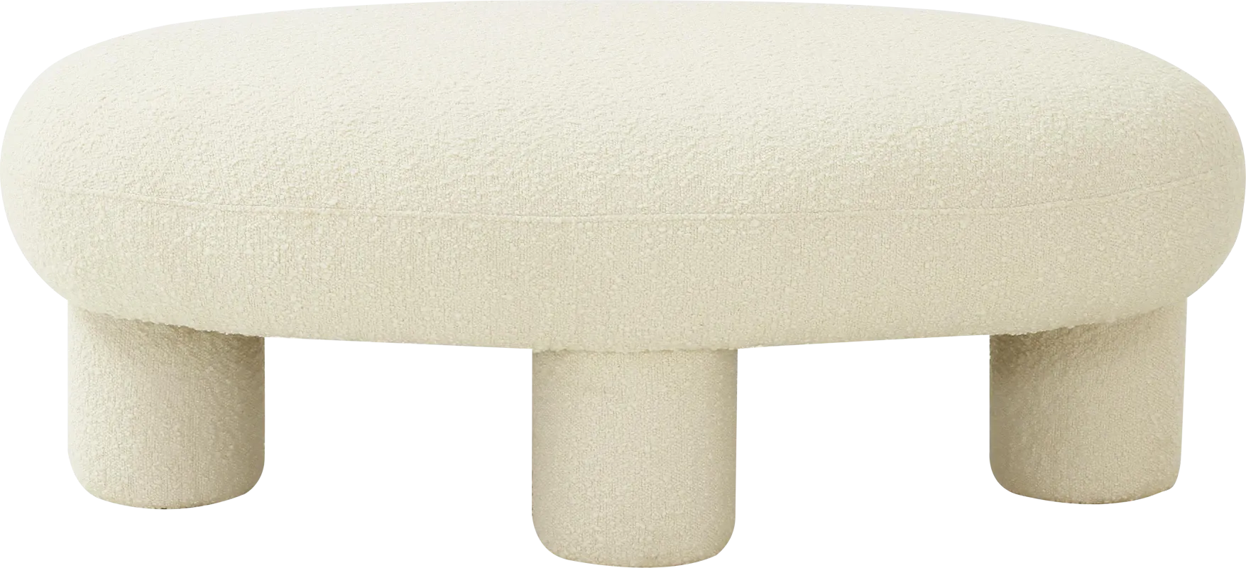Delaina Cream Ottoman