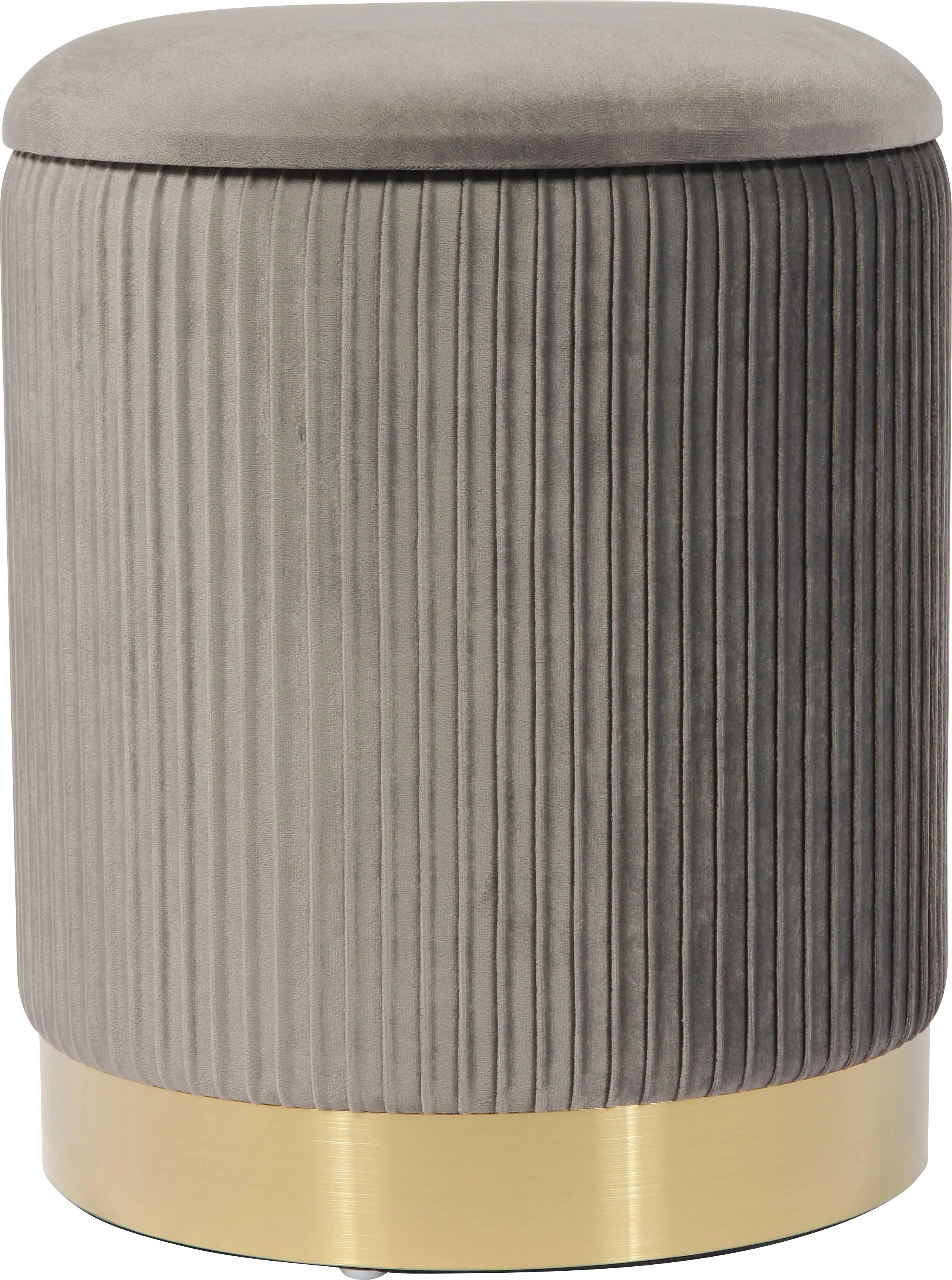 Anellar Gray Storage Ottoman - Thumbnail - Image 1