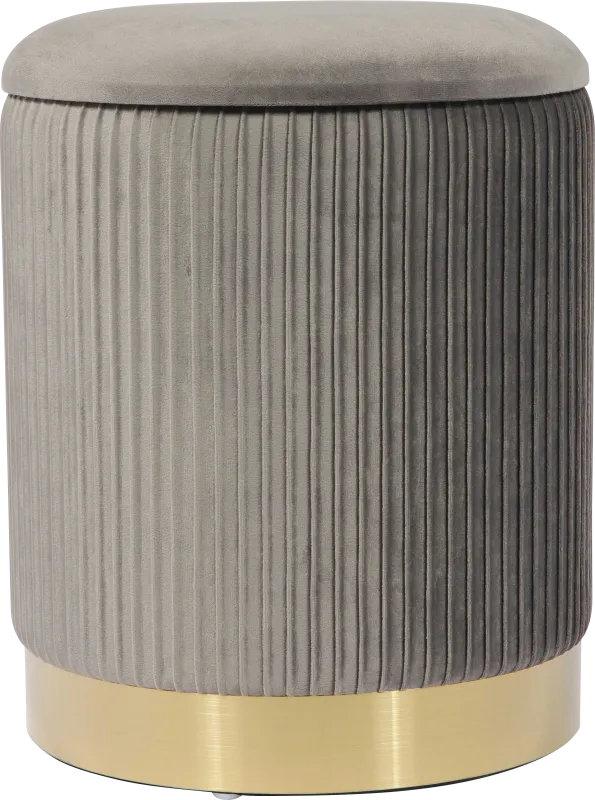 Anellar Gray Storage Ottoman