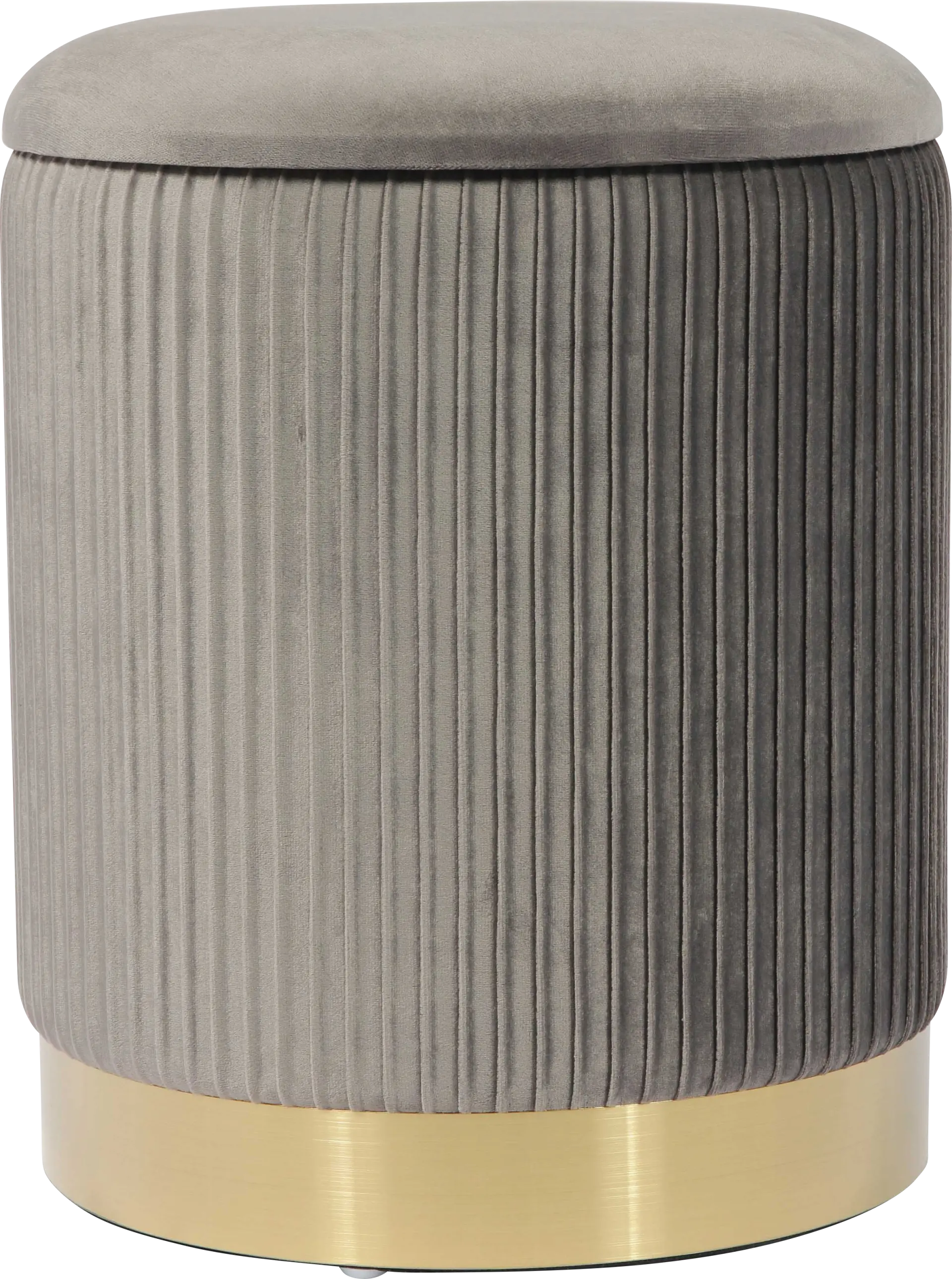 Anellar Gray Storage Ottoman
