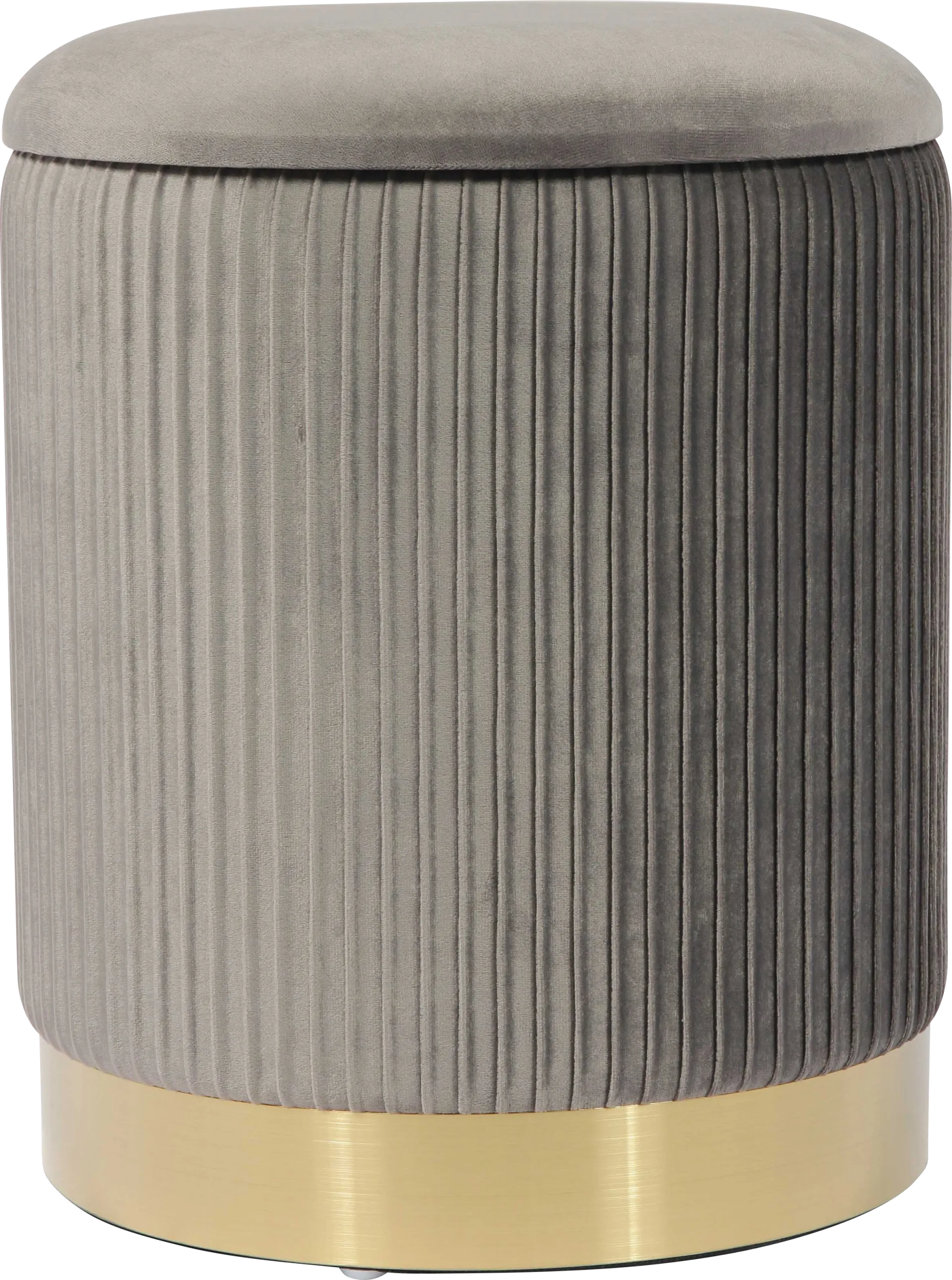 Anellar Gray Storage Ottoman - Image 1