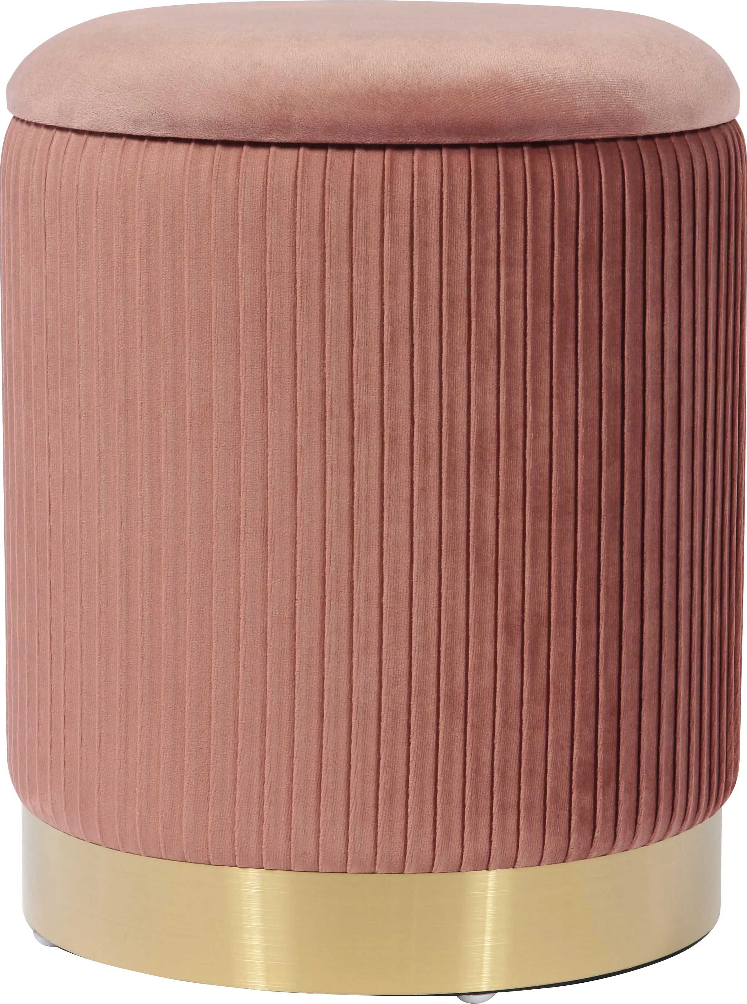 Anellar Pink Blush Storage Ottoman - Thumbnail - Image 1