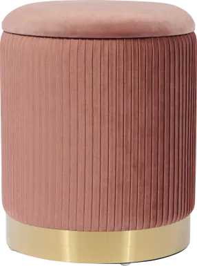 Anellar Pink Blush Storage Ottoman