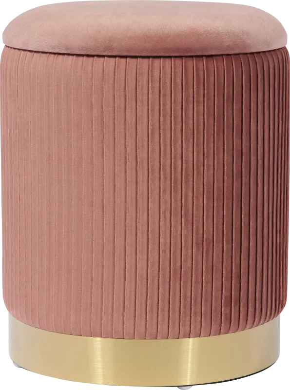 Anellar Pink Blush Storage Ottoman