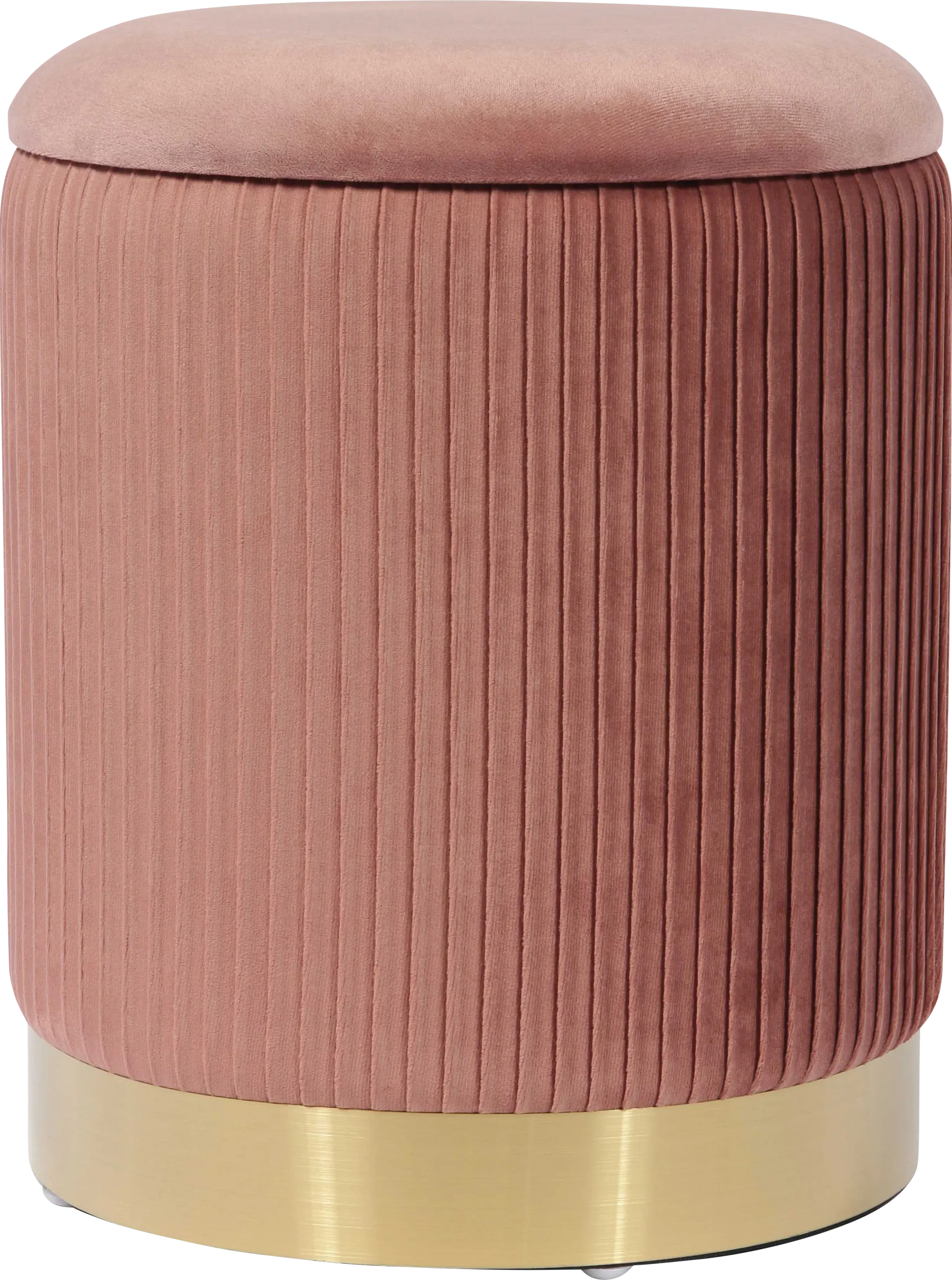 Anellar Pink Blush Storage Ottoman - Image 1