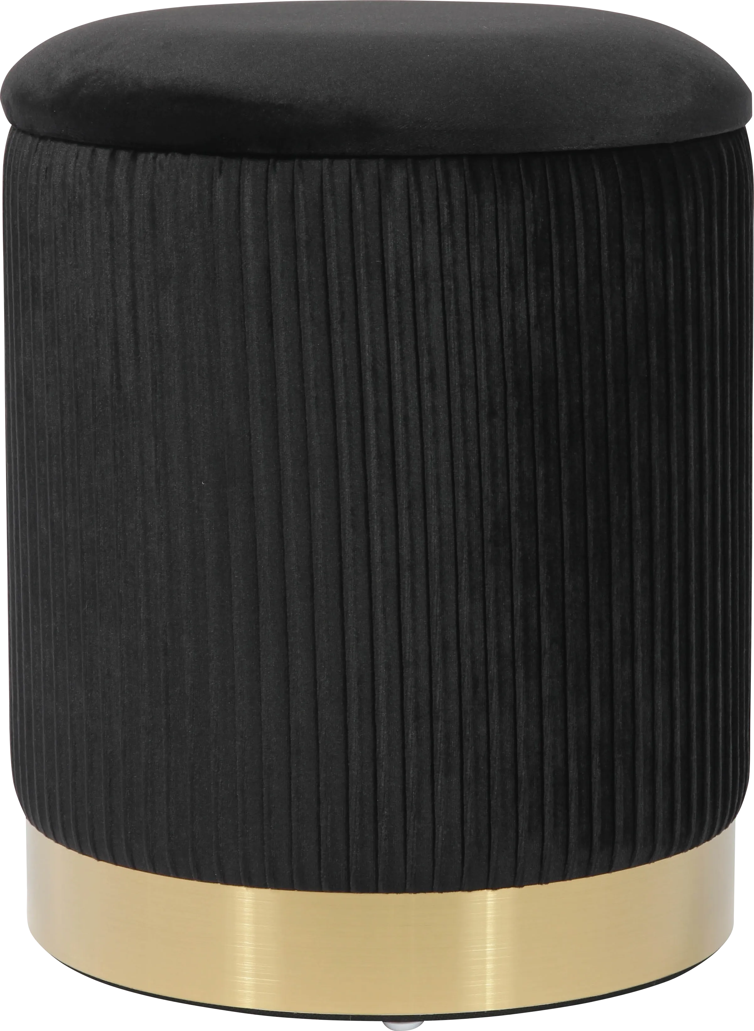 Anellar Black Storage Ottoman - Thumbnail - Image 1