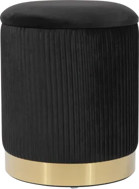 Anellar Black Storage Ottoman