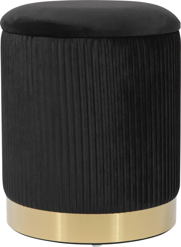 Anellar Black Storage Ottoman