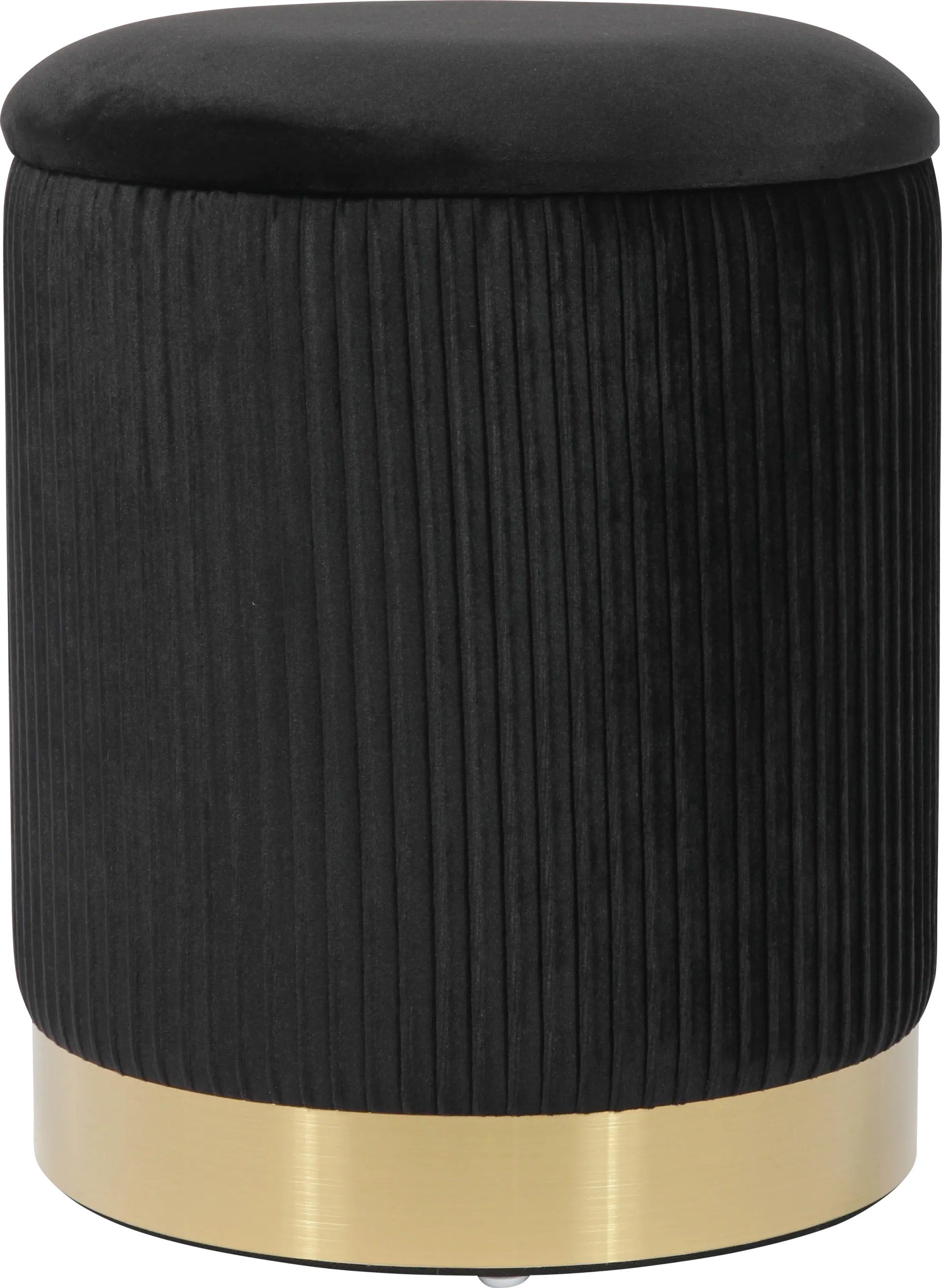 Anellar Black Storage Ottoman - Image 1