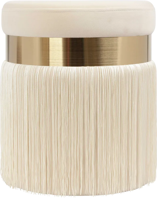 Lariel Cream Ottoman