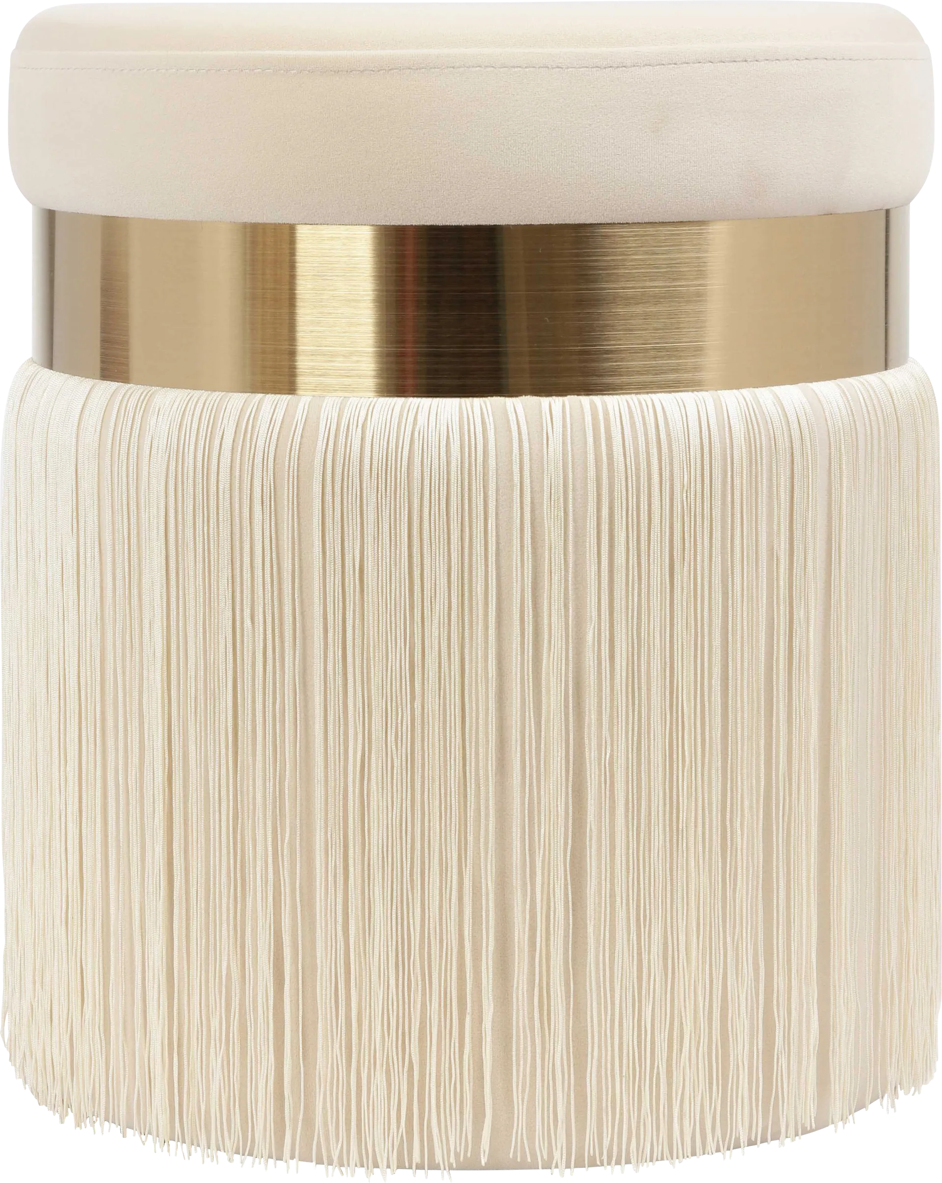 Lariel Cream Ottoman - Image 1