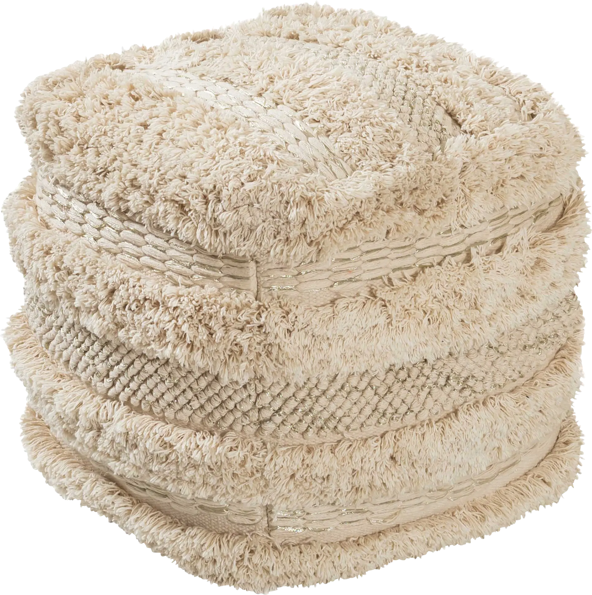 Cora Elle Beige Pouf