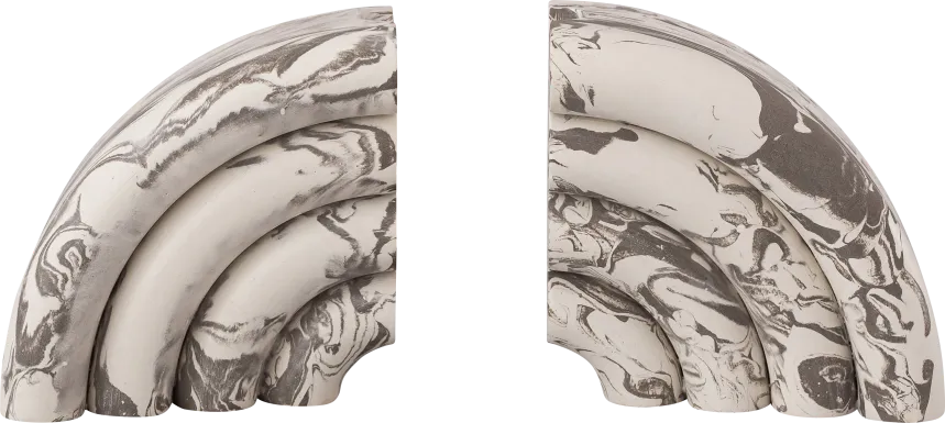 Alleah Gray Bookends, Set of 2