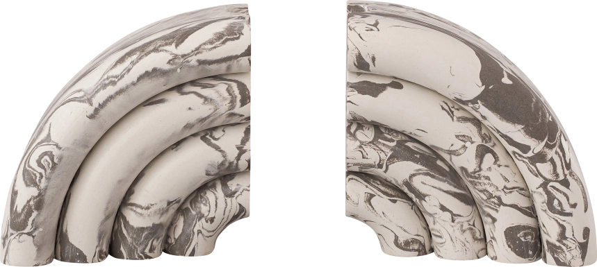 Alleah Gray Bookends, Set of 2