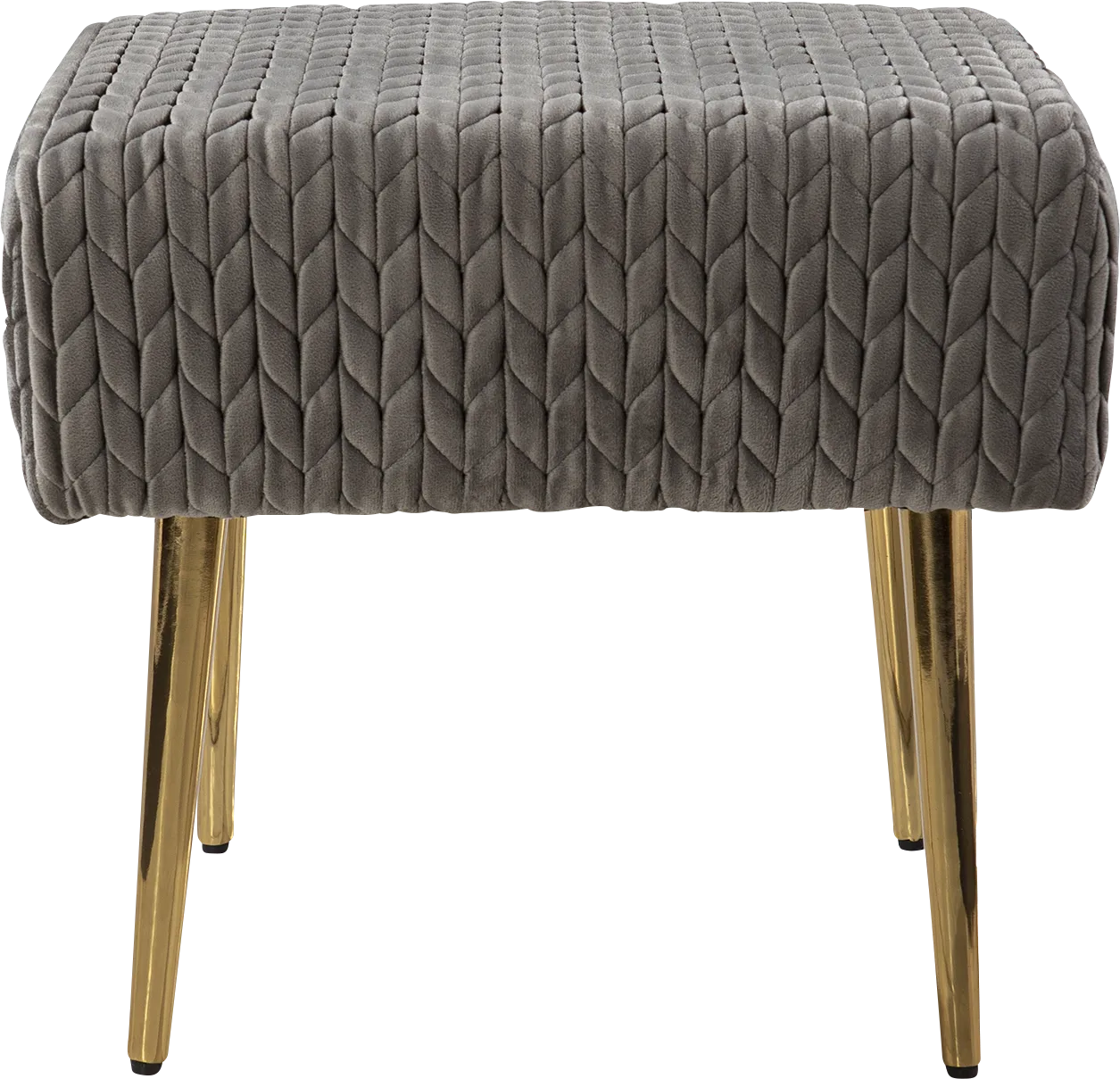 Charlcote Gray Ottoman - Image 1