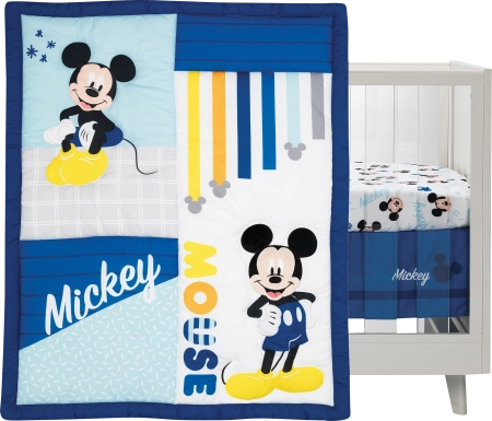 Kids Forever Mickey Mouse Blue Baby Bedding Set