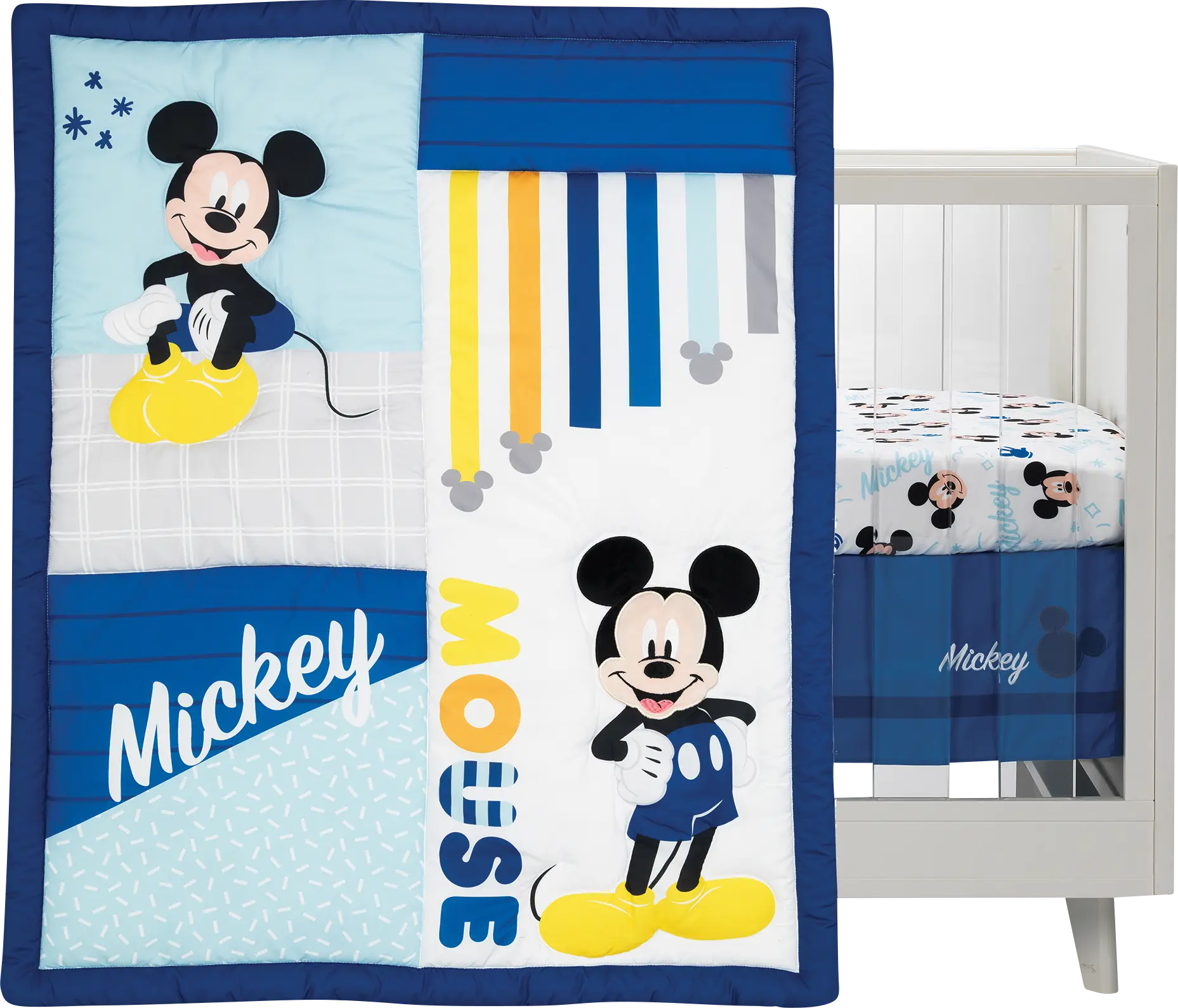 Kids Forever Mickey Mouse Blue Baby Bedding Set