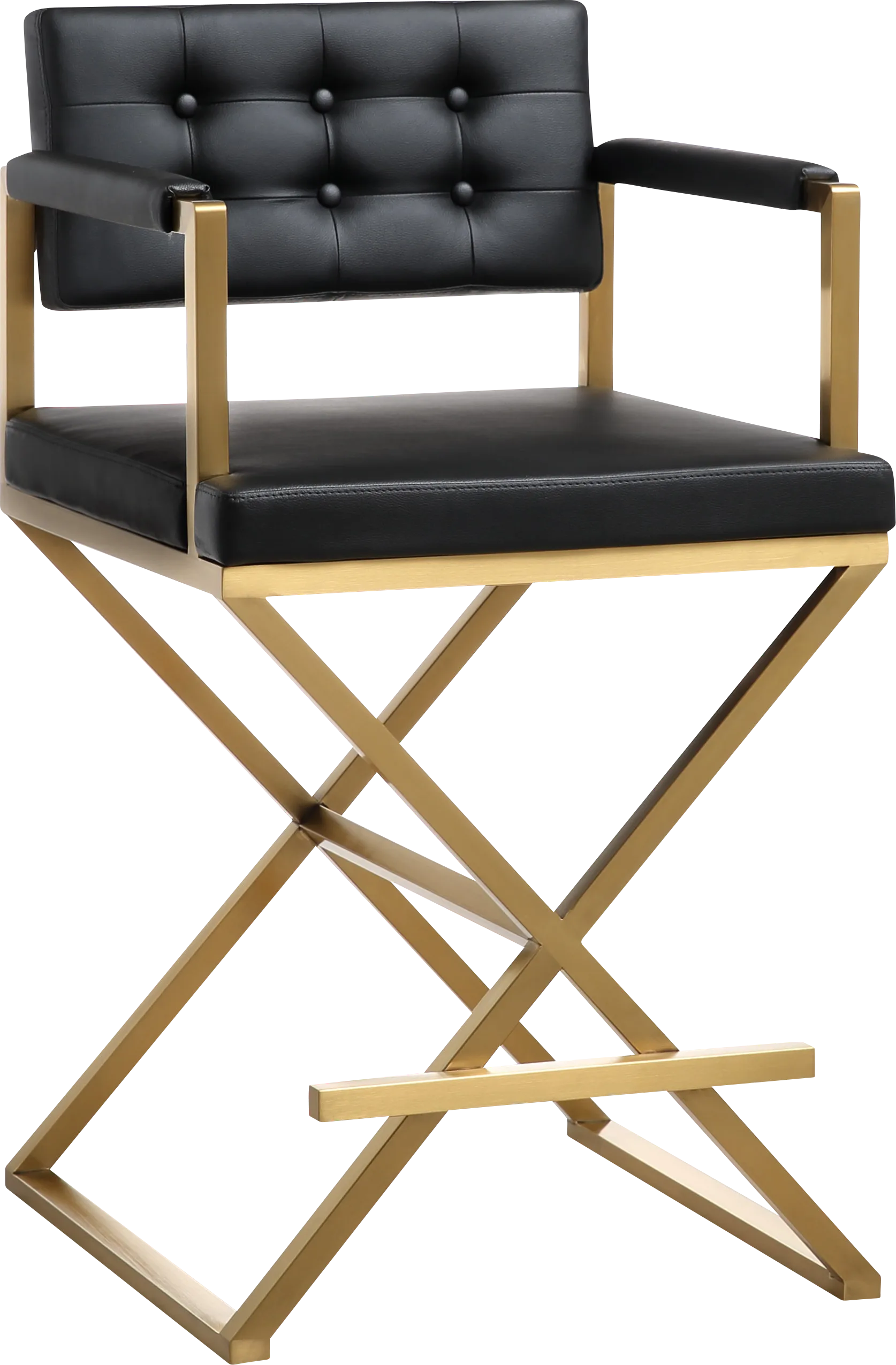 Drela Black Counter Height Stool - Thumbnail - Image 1