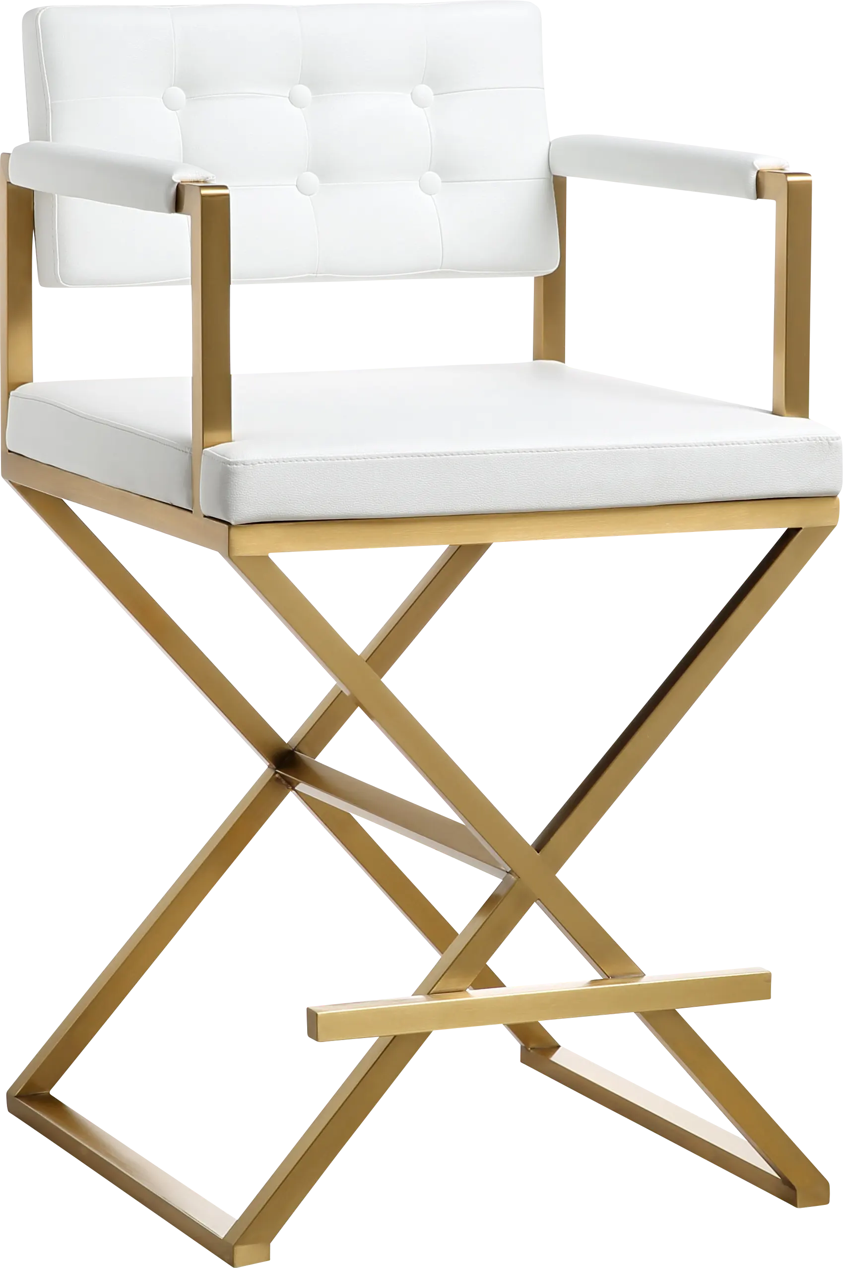 Drela White Counter Height Stool