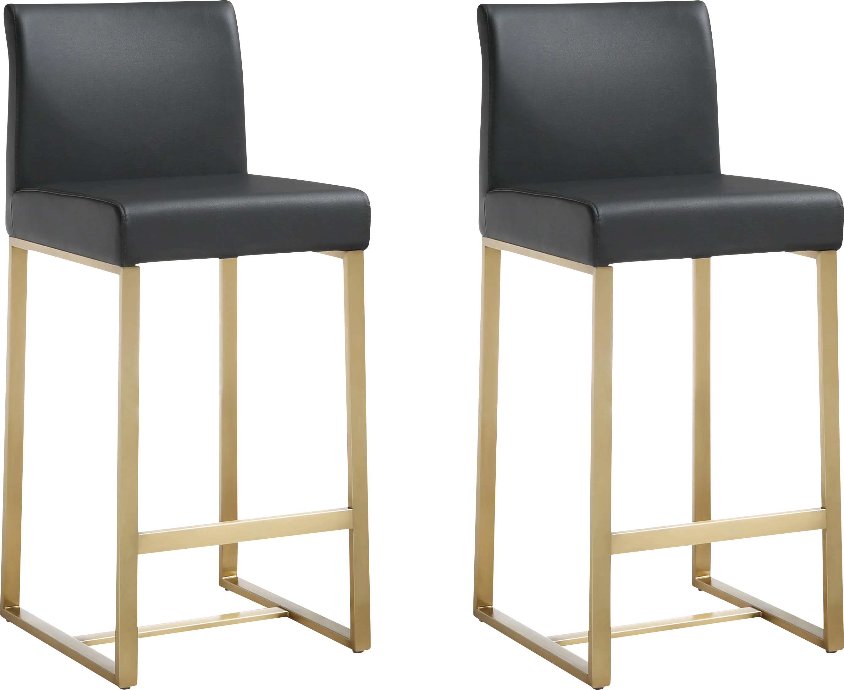 Caliael Black Counter Height Stool, Set of 2 - Thumbnail - Image 1
