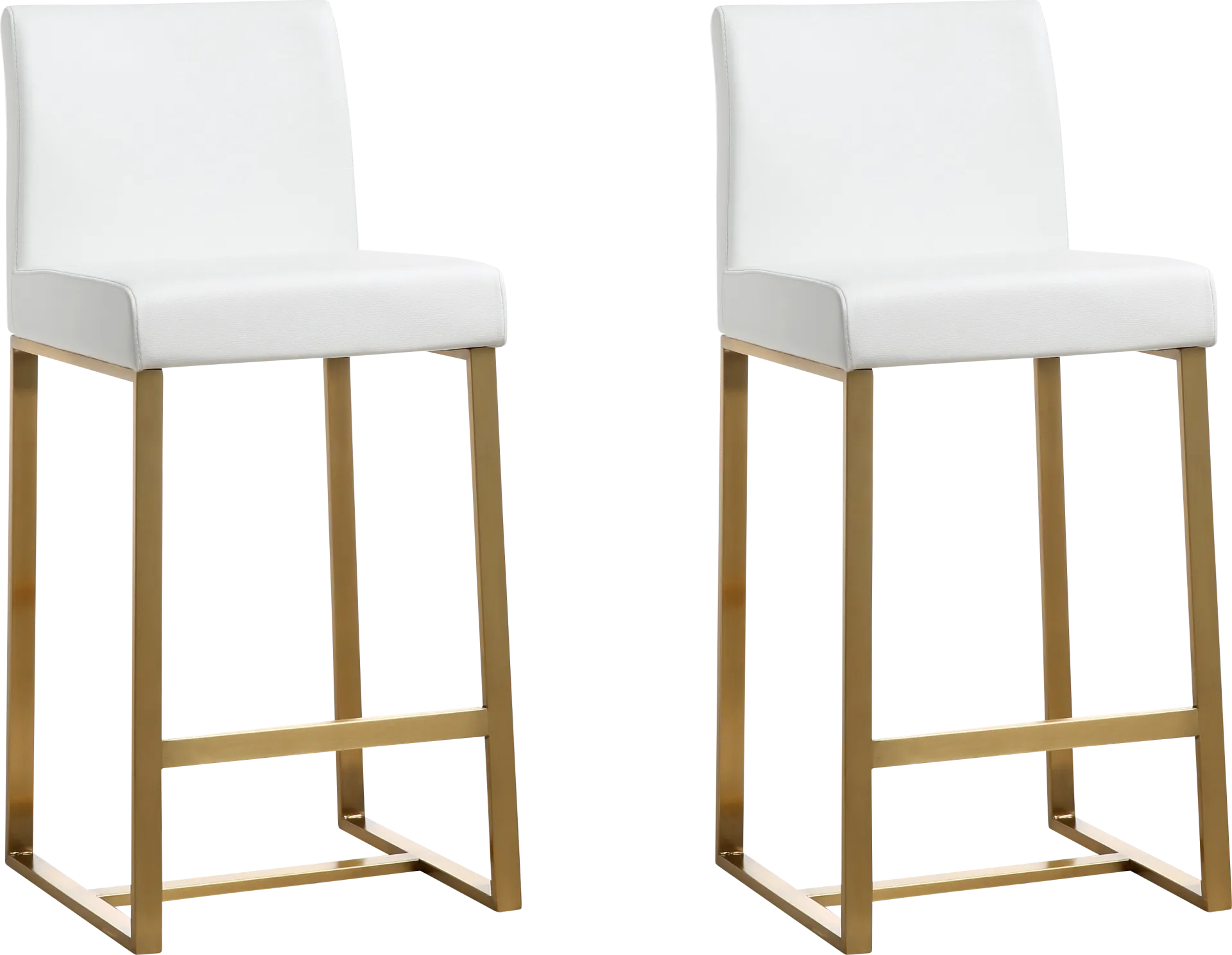 Caliael White Counter Height Stool, Set of 2 - Image 1