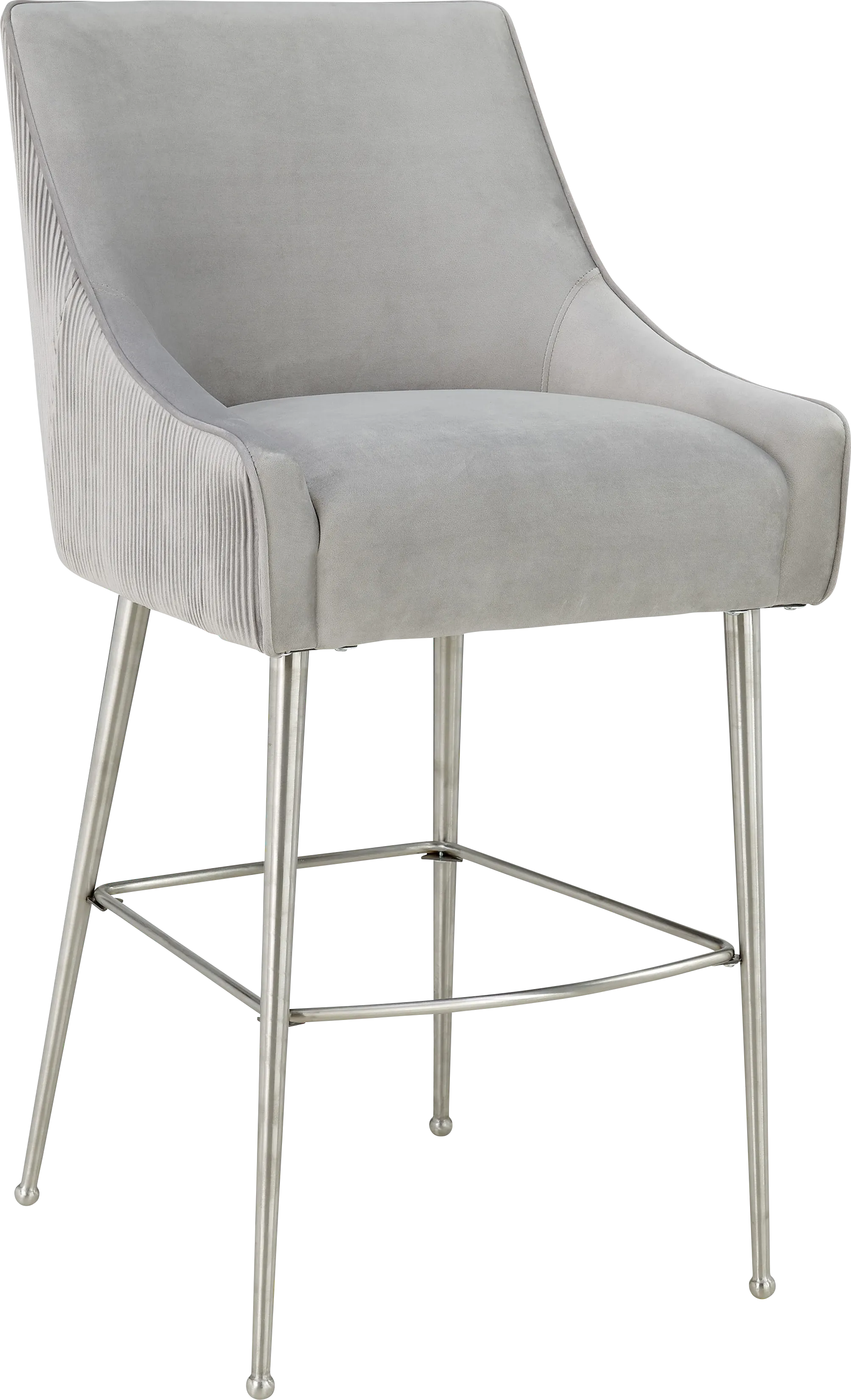 Beaulane II Light Gray Barstool - Thumbnail - Image 1