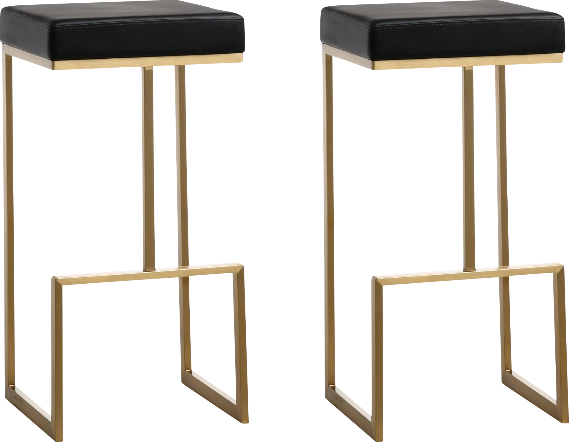 Isellan Black Barstool, Set of 2 - Image 1