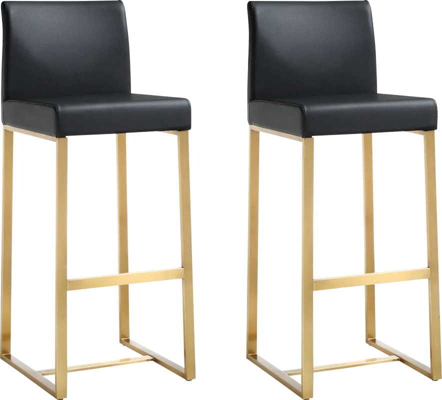 Caliael Black Barstool, Set of 2