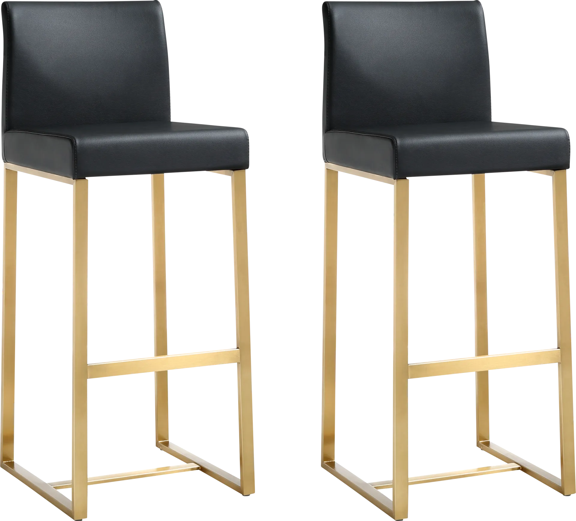 Caliael Black Barstool, Set of 2 - Image 1