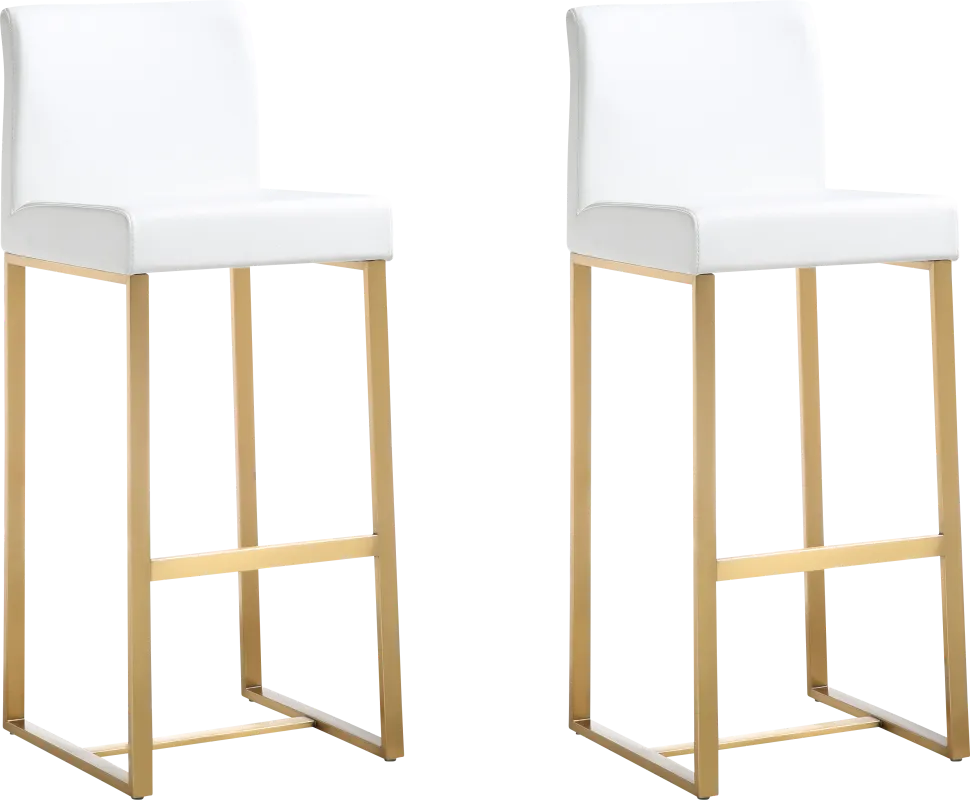 Caliael White Barstool, Set of 2