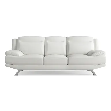 Zamora White Leather Sofa