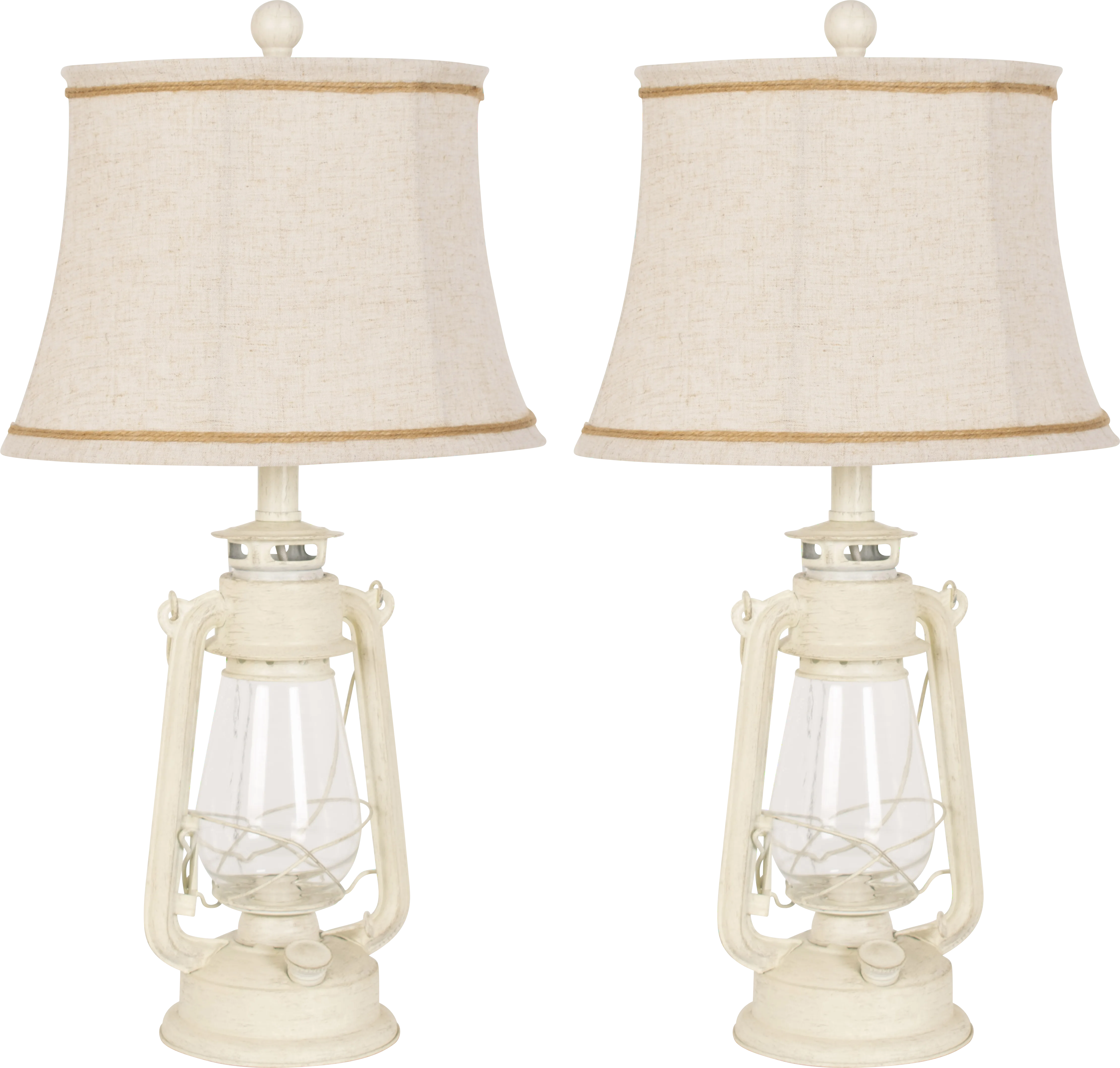 Abanico Court White Table Lamps, Set of 2 - Thumbnail - Image 1