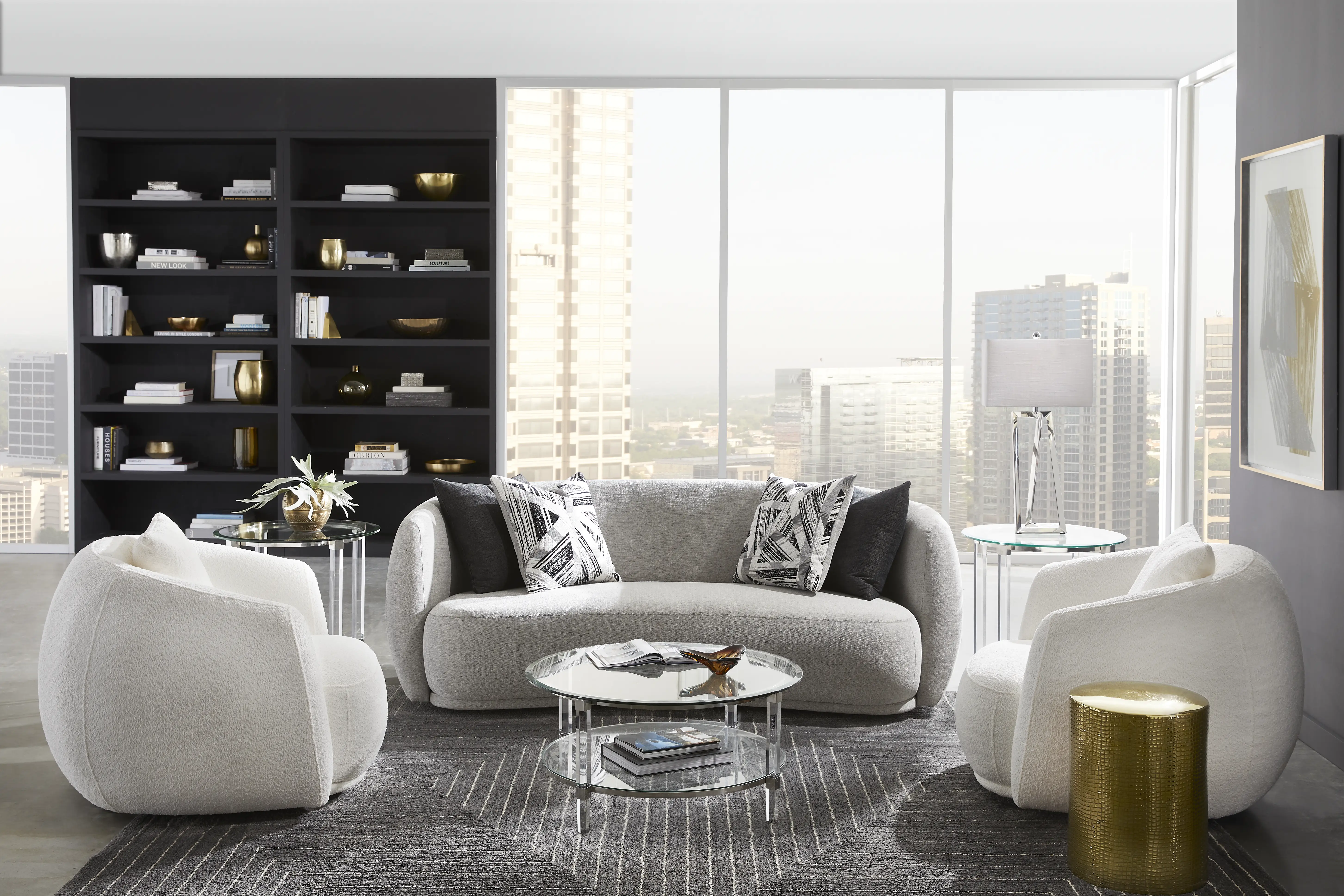 Soho Heights Gray 6 Pc Living Room - Thumbnail - Image 1