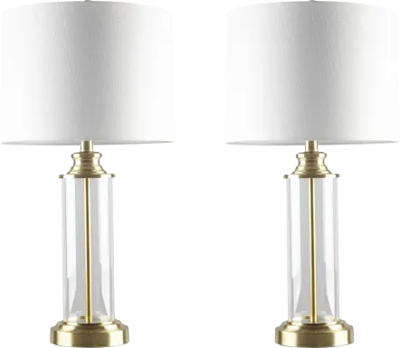 Ramada Point Gold Table Lamps, Set of 2