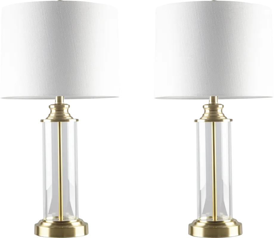 Ramada Point Gold Table Lamps, Set of 2