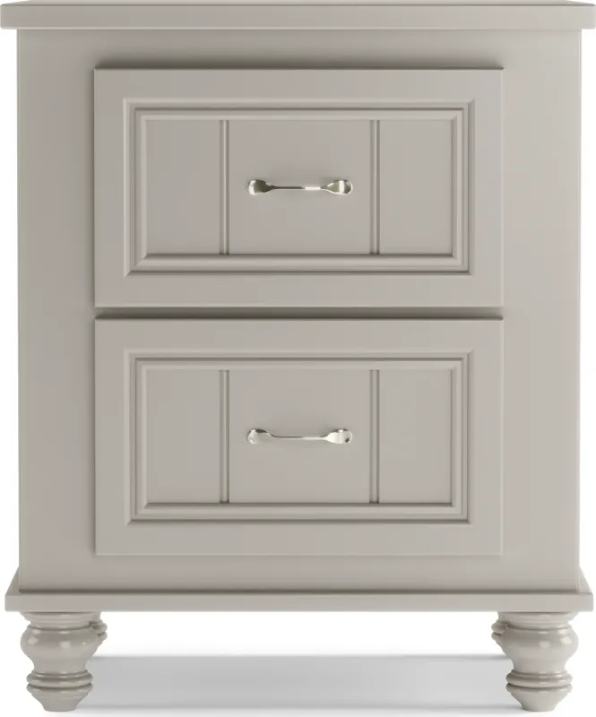 Kids Cottage Colors Gray Nightstand